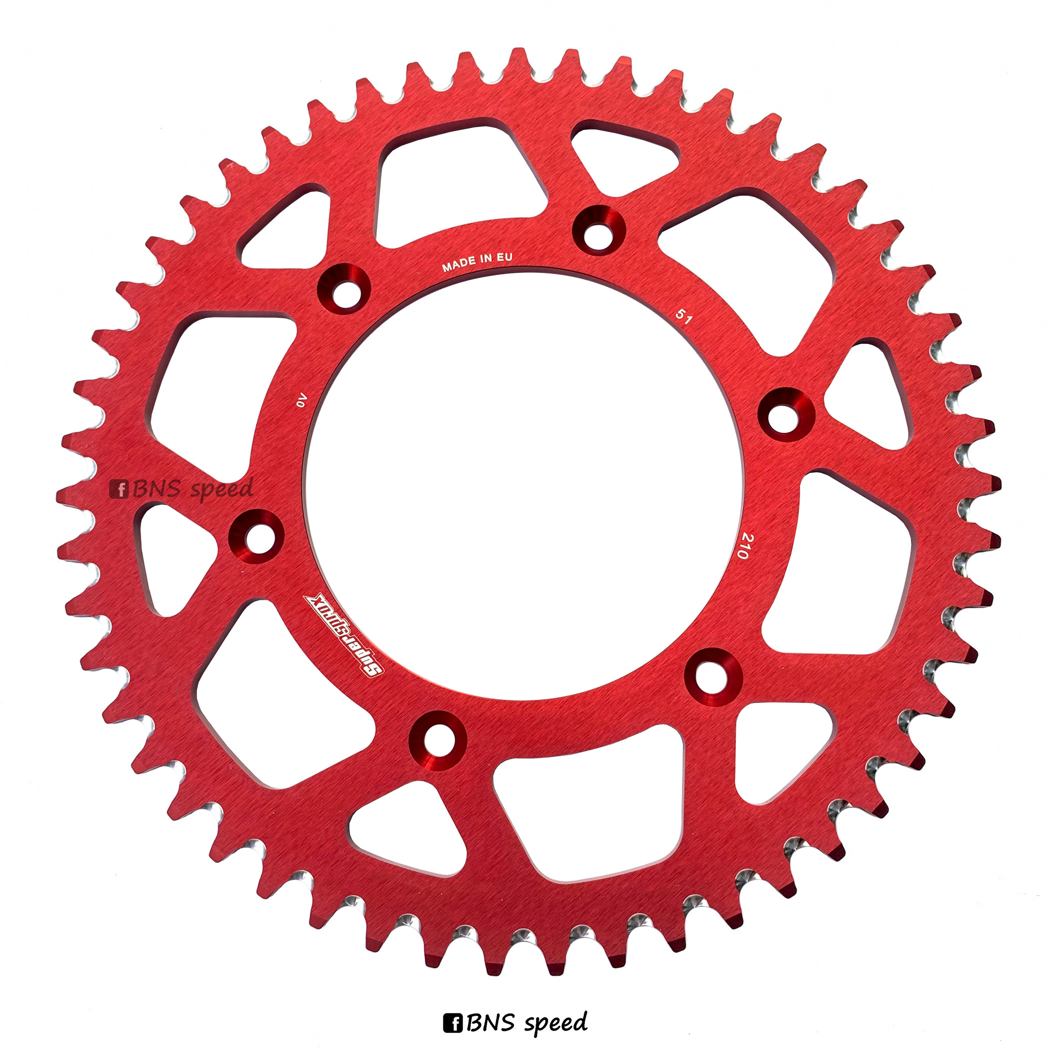 สเตอร์หลัง Supersprox Honda CR/CRF125-450 51T สีแดง