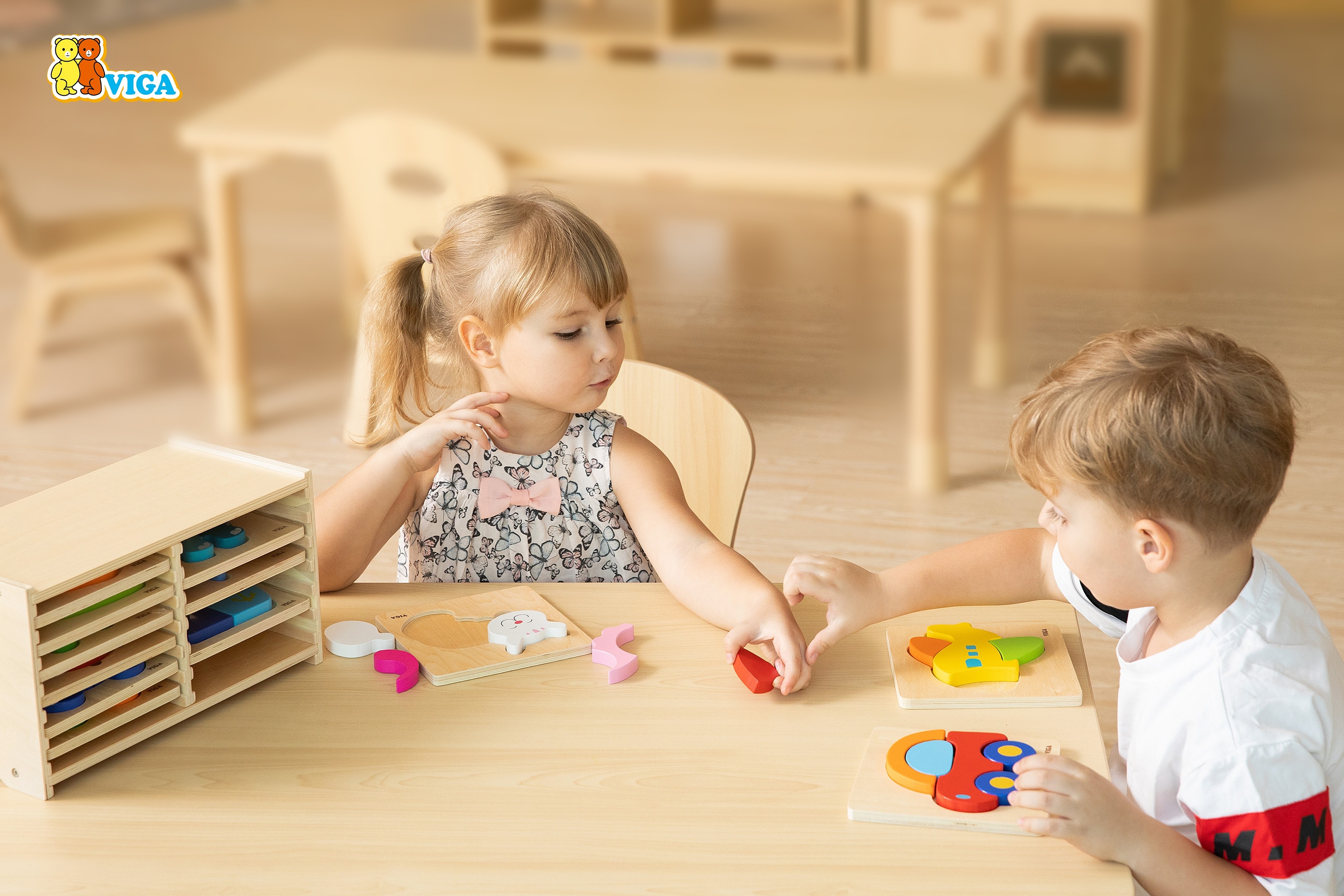 ชุดเกมตัวต่อปริศนาสีสัน 12 ชุด พร้อมชั้นจัดเก็บเป็นระเบียบ 12 ชั้น, ของเล่น, ของเล่นเด็ก, จิ๊กซอว์, ตัวต่อ, สอนอ่าน , ของเล่นเสริมพัฒนาการ