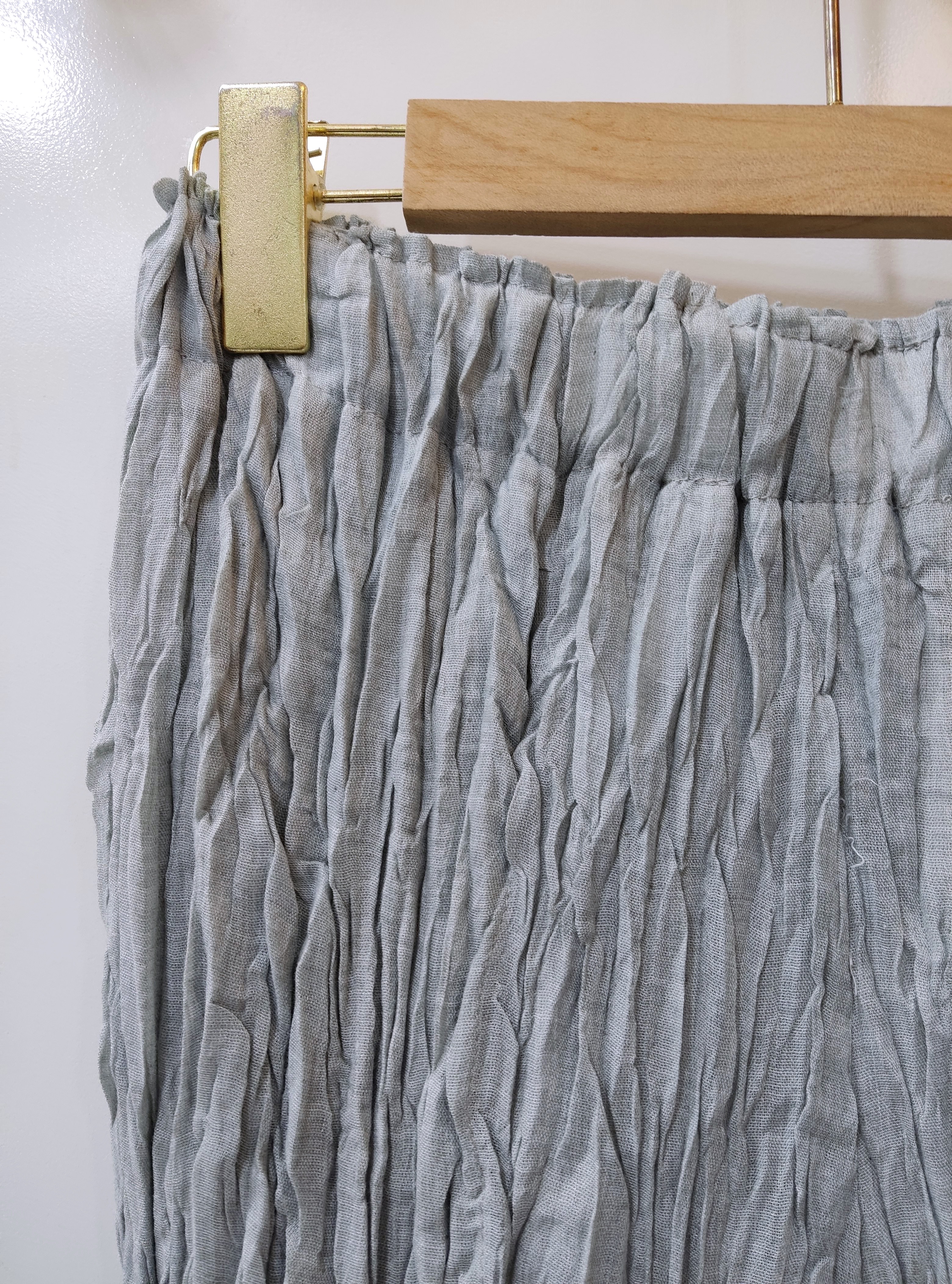ยาว 37นิ้ว!! 2MUAY รุ่น GJO10365 กางเกงอัดพลีท STRAIGHT LEG CRINKLE PLEATED PANTS 4 สี FREE SIZE
