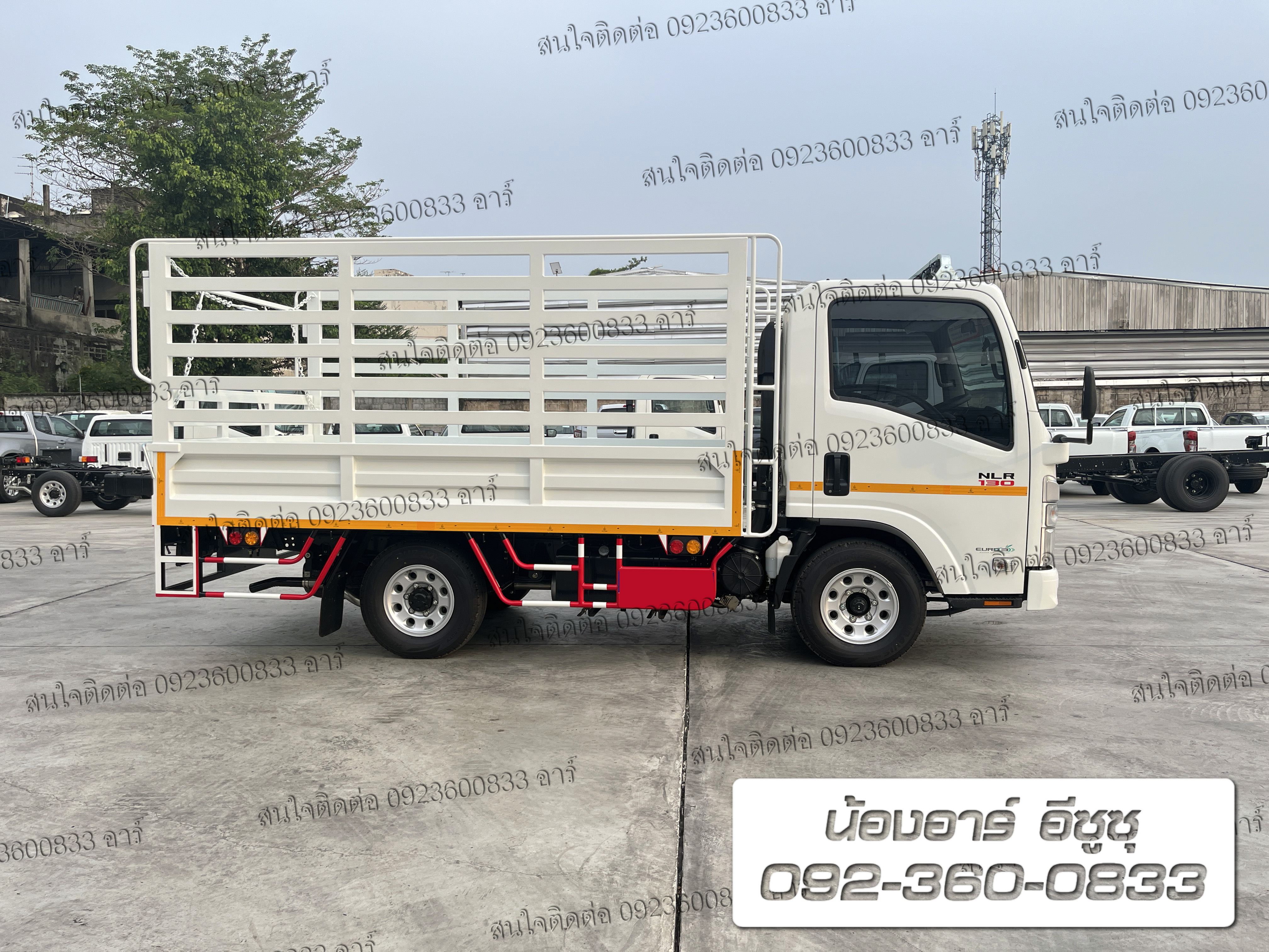 4 ล้อ ISUZU NLR130 แรงม้า พร้อมคอกเหล็กกล่อง