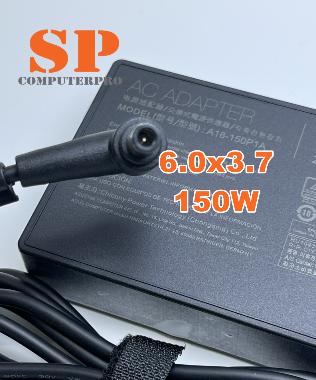 ASUS ADAPTER อแดปเตอร์ของแท้ ASUS FX505GT FX505DT FX705DT G531GT G731GT FX505DD FX705DD FX705DU: 20V 7.5A 150W 6.0x3.7mm