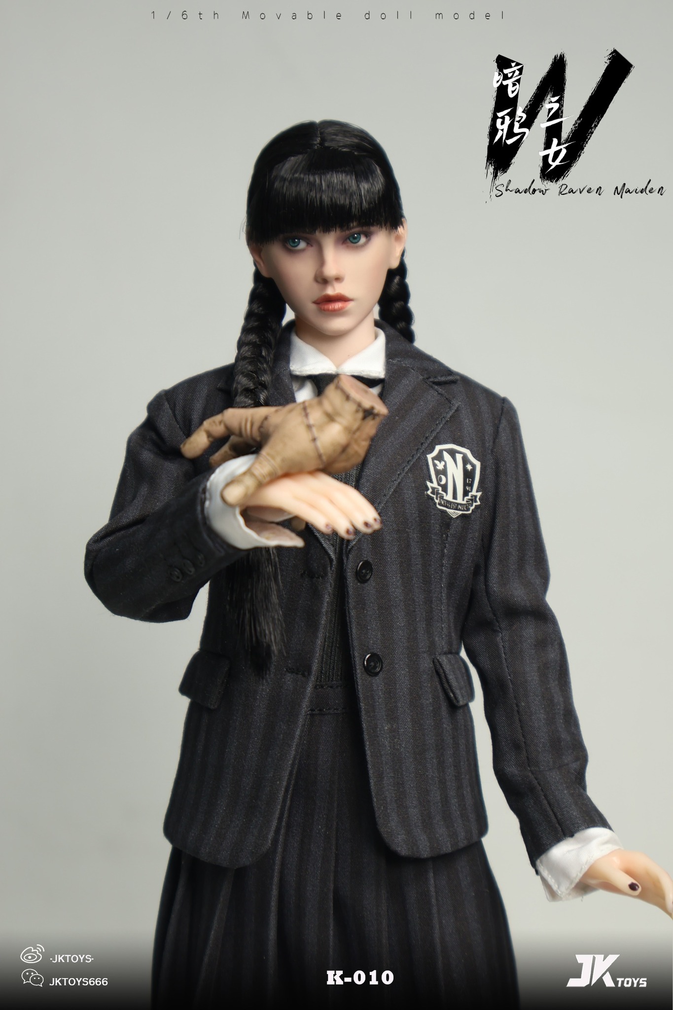 [สั่งจอง]JKTOYS K-010 1/6 : Shadow Raven Maiden Wednesday Cosplay Version