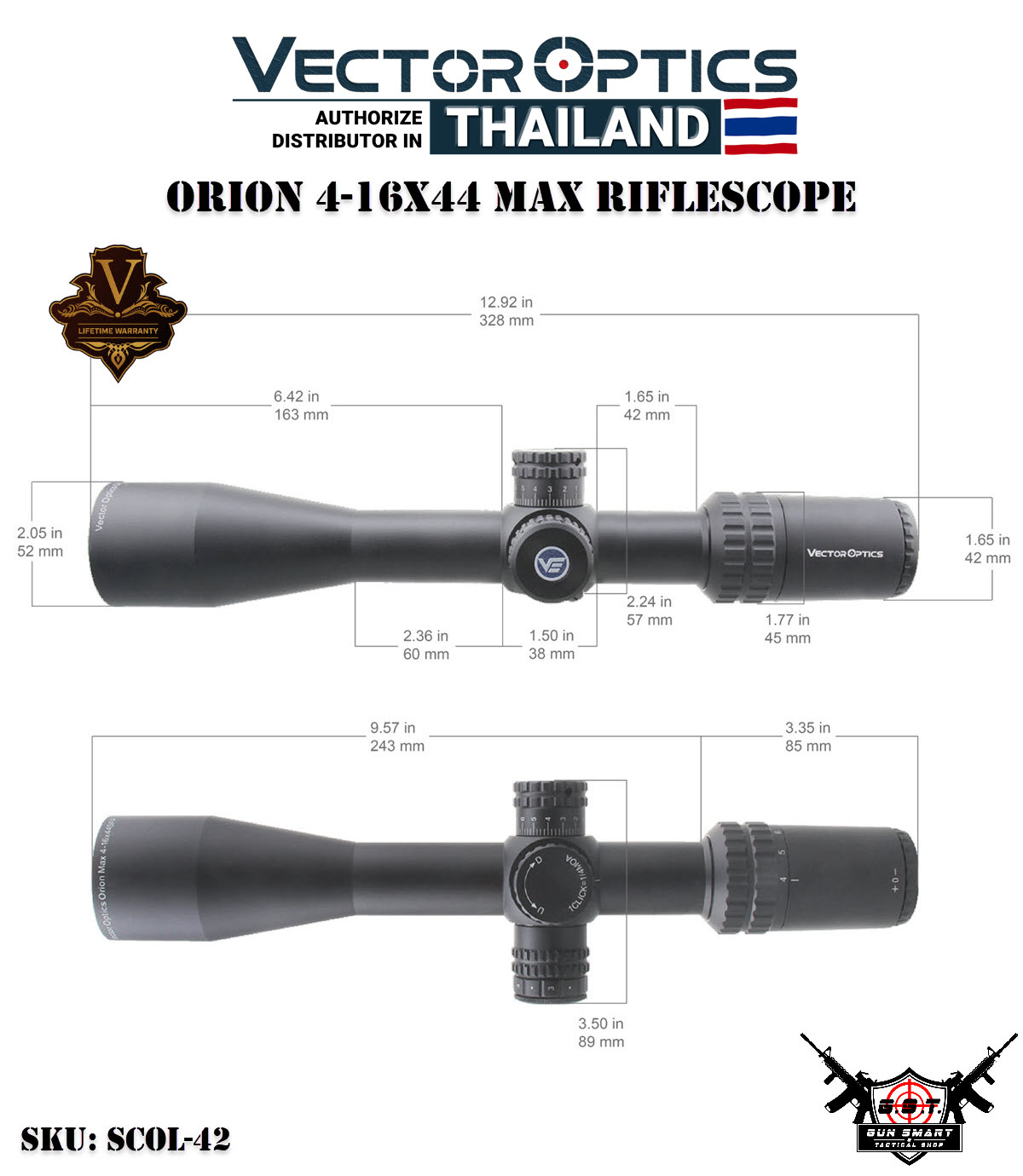 ORION 4-16X44 MAX RIFLESCOPE - VectorOpticsThailand