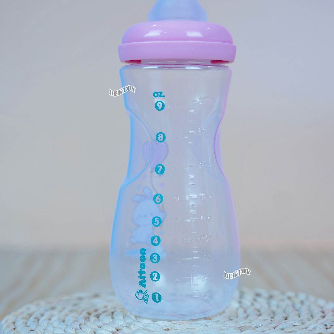 แพ็ค3ขวด Attoon ขวดนมแอทตูน คอแคบ,คอกว้าง พร้อมจุก Antichoke ไม่ดูดไม่ไหล ขนาด4ออนซ์/5ออนซ์/8ออนซ์ และ9ออนซ์