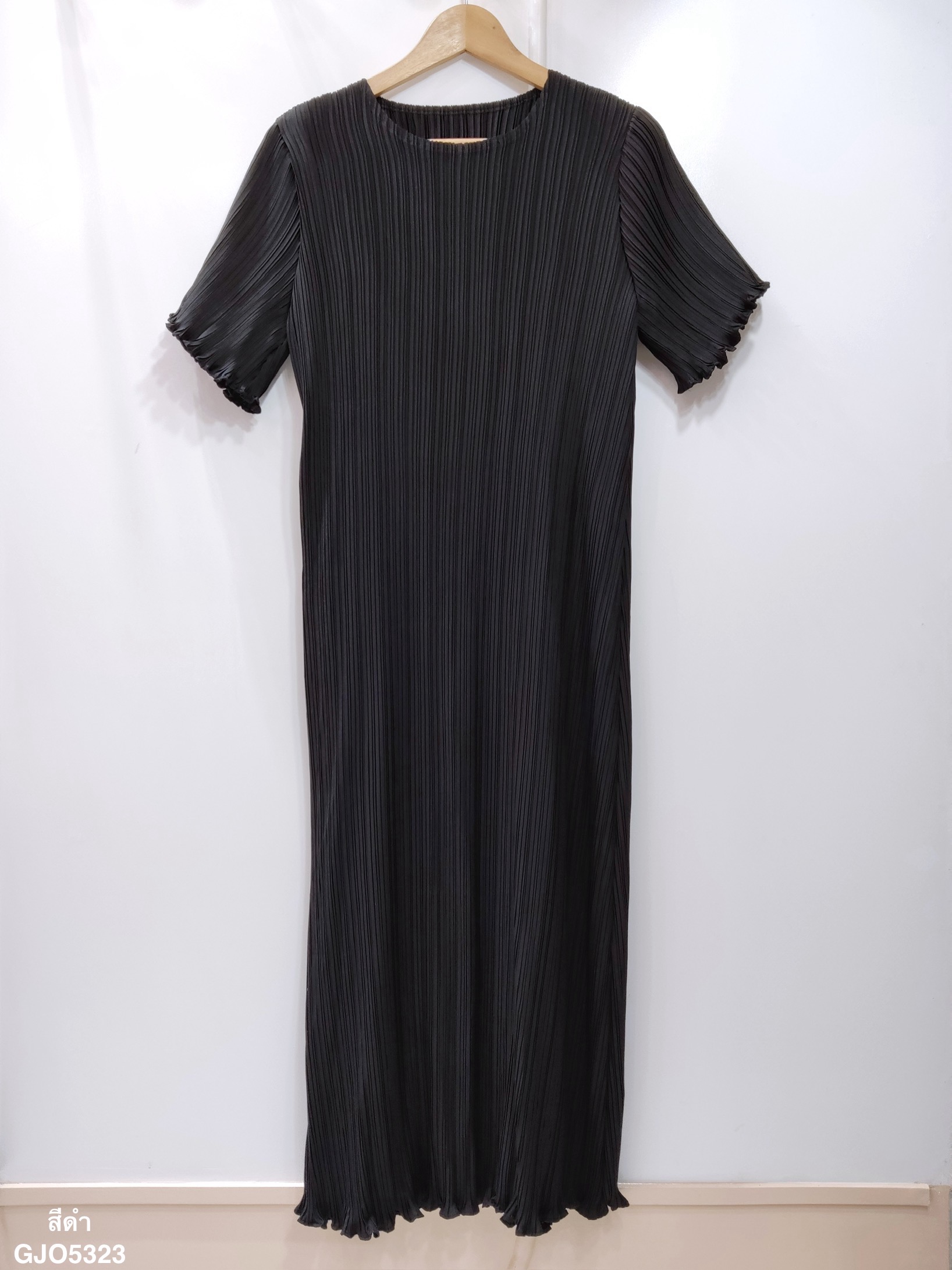 ปรับราคาลง20%!! 2MUAY รุ่น GJO5323 เดรสพลีทคุณภาพ GLAM SHORT SLEEVE PLEATED DRESS 7 สี FREE SIZE