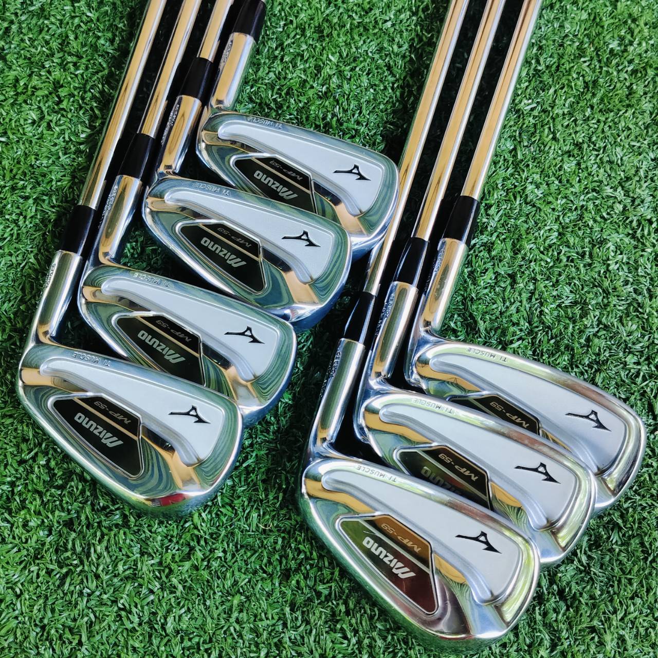 ชุดเหล็ก MIZUNO MP59 สภาพสวยนางฟ้า Grain Flow Forging สุดพิเศษ ผสมกับเทคโนโลยี Titanium ตีได้ไกลมากขึ้น และได้ Feeling ที่ดีขึ้น ไม้กอล์ฟพรีเมี่ยมญี่ปุ่นมือสอง ของแท้ By NakaraLuxurious