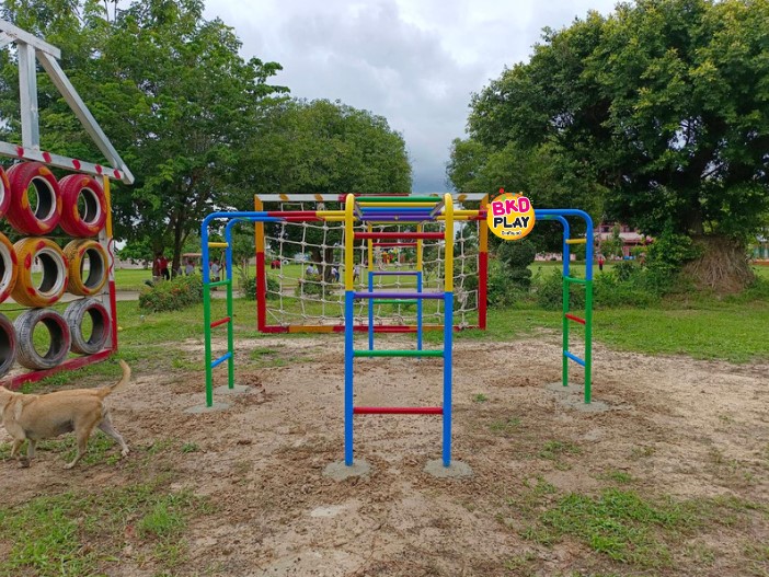 เครื่องเล่นสนามกลางแจ้ง เครื่องเล่นเหล็ก ปีนป่ายเด็ก บาร์ไต่ 3 ทาง Outdoor Playground, ราคาโรงงาน เพิ่มความสูง, ออกกำลังกายเด็ก