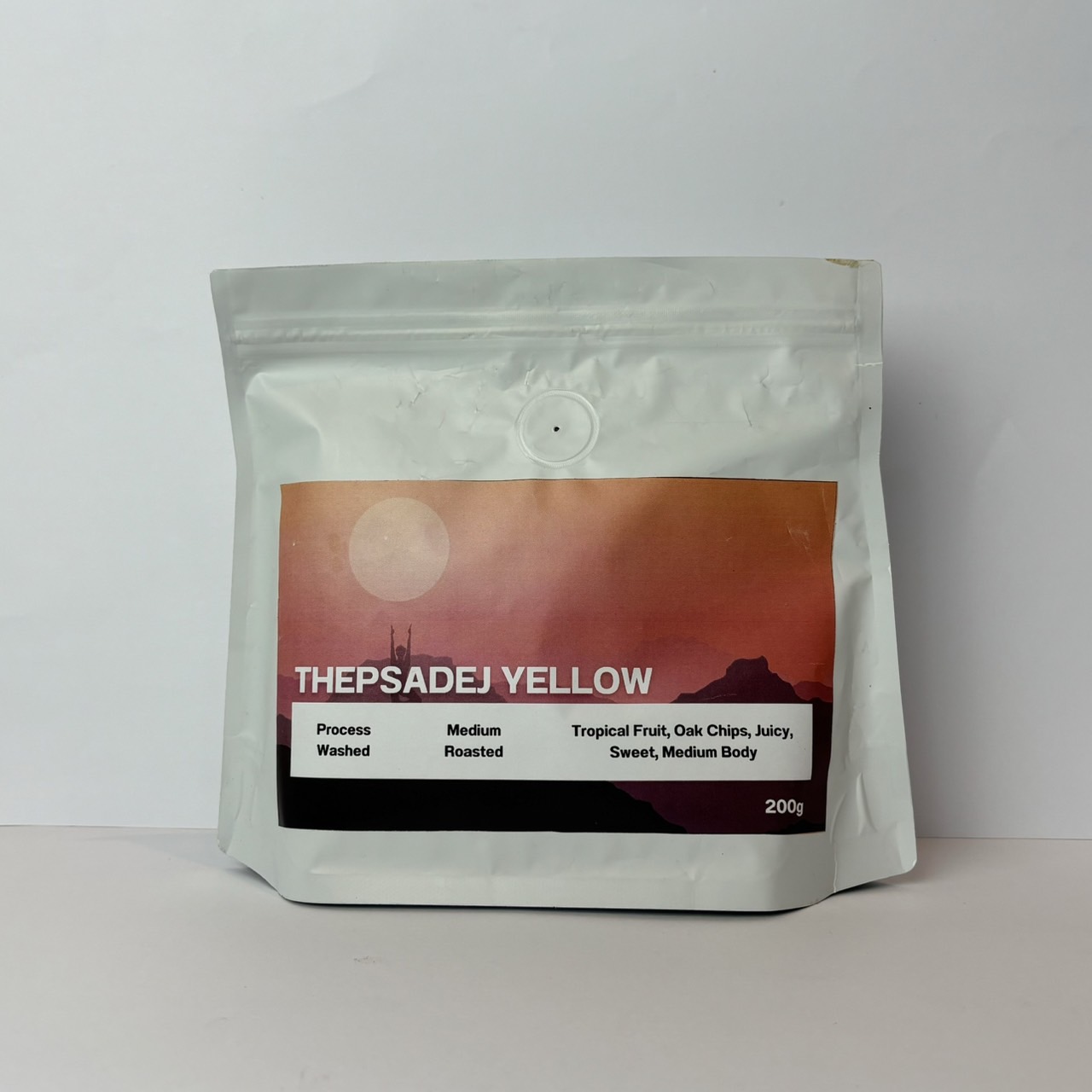 กาแฟคั่ว เทพเสด็จเยลโล่ Yellow wash Process คั่ว Medium Roast ขนาดบรรจุ 200 กรัม