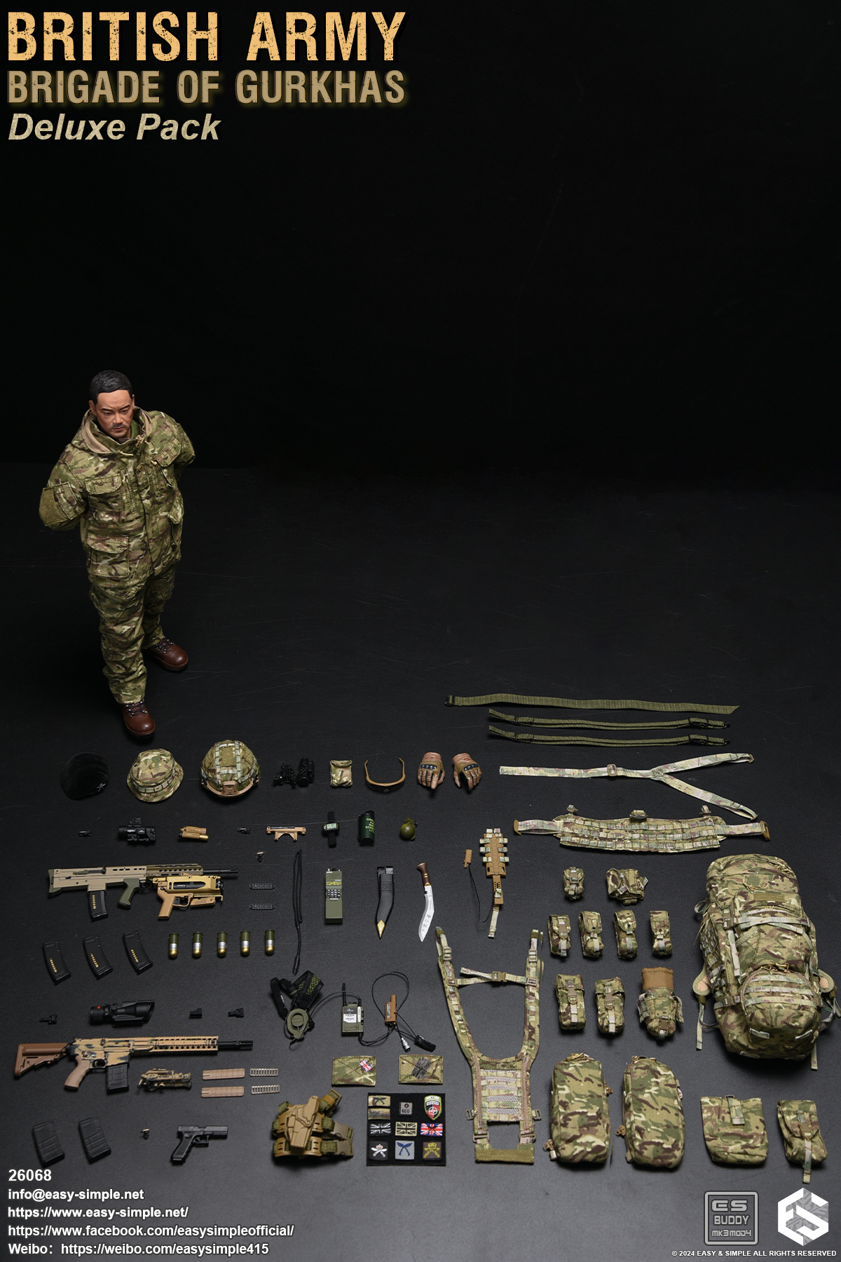 [สั่งจอง]Easy&Simple 26068 1/6 : British Army Brigade of Gurkhas Deluxe Pack