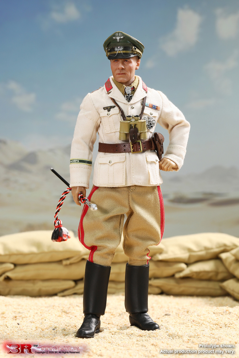 [สั่งจอง] 3R TG80004 1/12 : Mini Reich Series - General Field Marshal of German Afrika Korps - Erwin Rommel, The Desert Fox