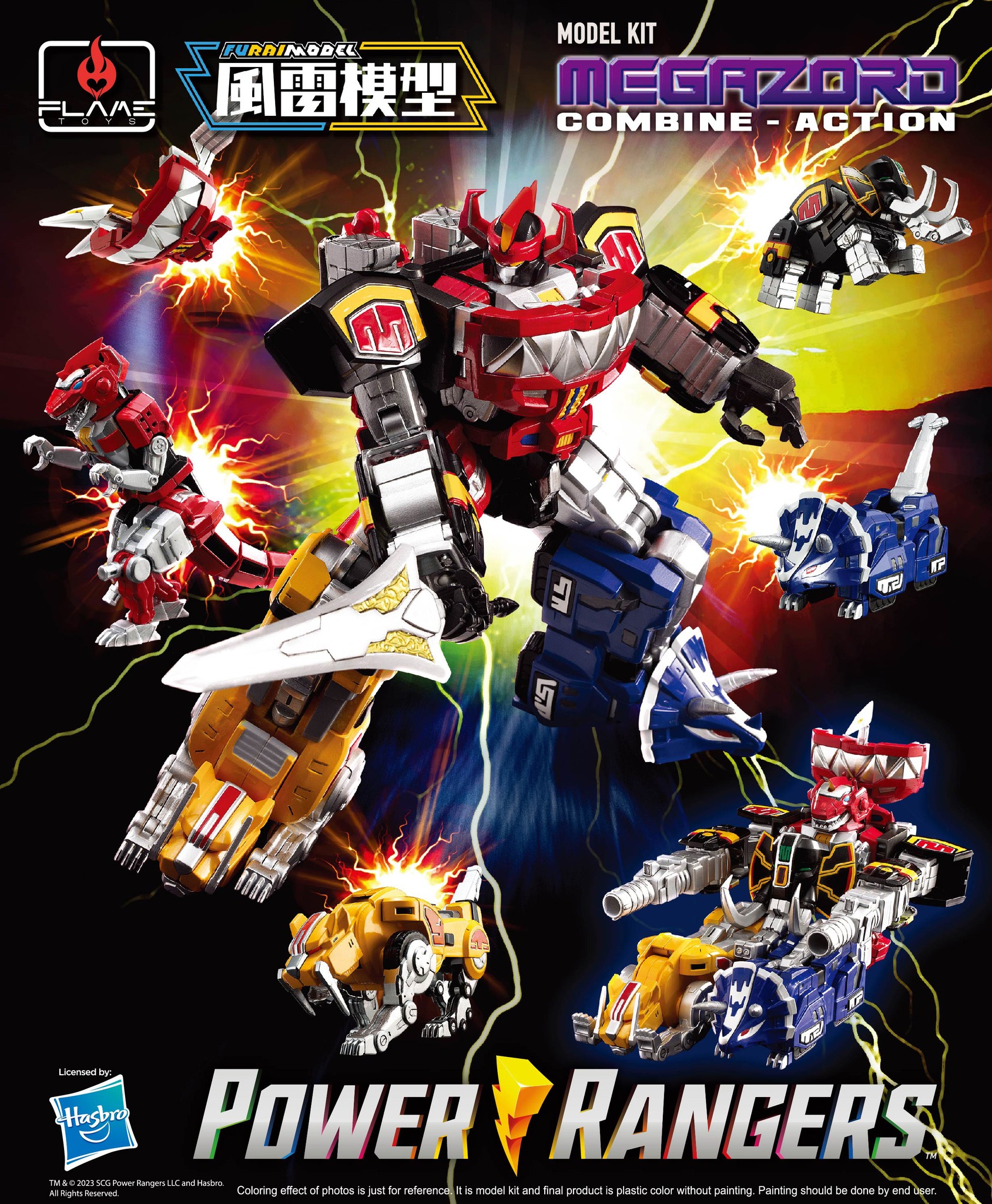 [สั่งจอง]Flametoys Furai Model : Megazord Combine-Action Model Kit