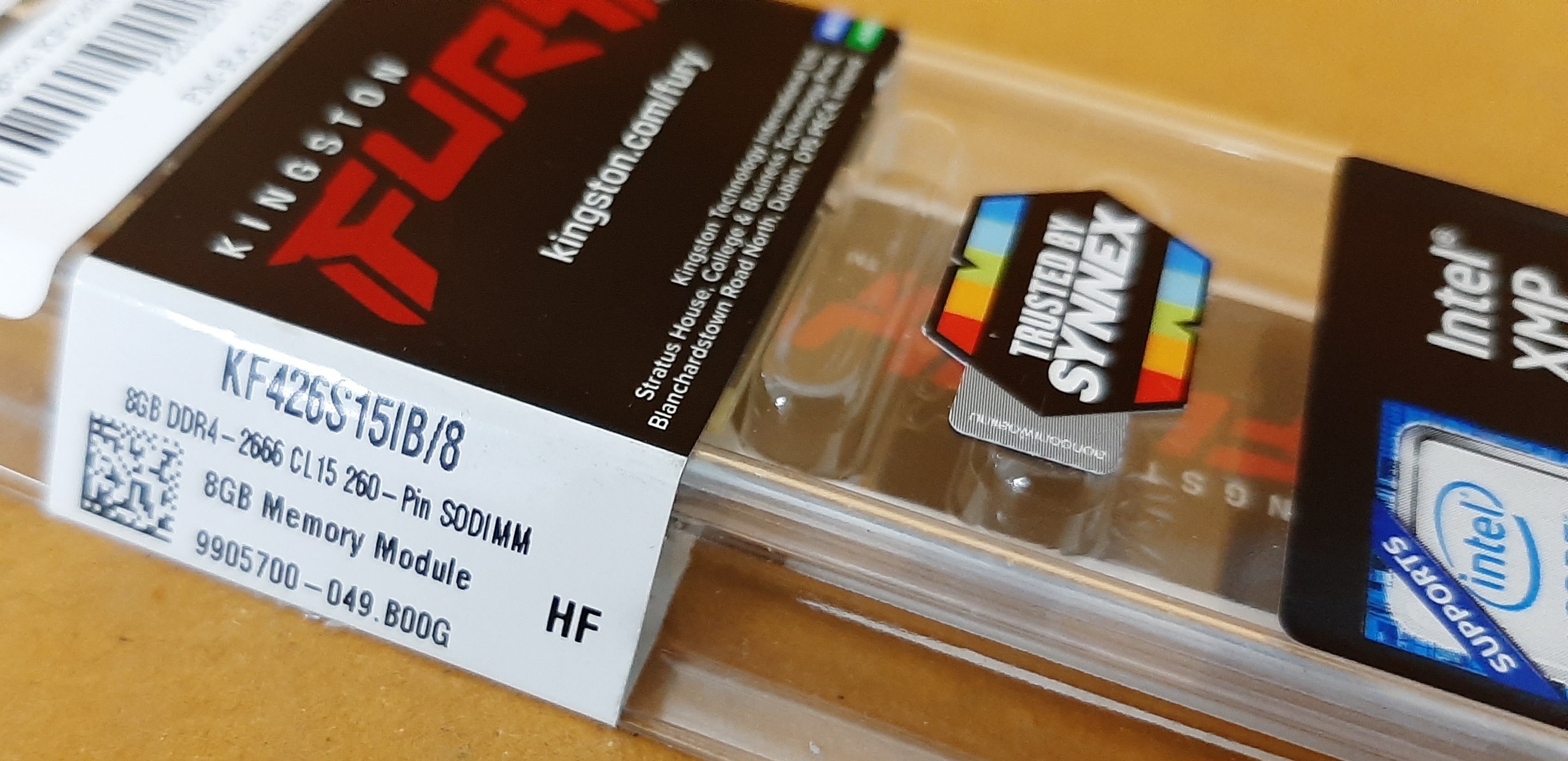 RAM DDR4(2666, NB) 8GB KINGSTON FURY IMPACT (KF426S15IB/8) ประกันร้าน 1 เดือน (ของใหม่ มีกล่อง)