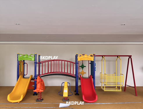 ชุดหอปีนป่าย+สไลด์ 80+ชิงช้ากระเช้า เครื่องเล่นสนาม กลางแจ้ง เหล็ก, สไลเดอร์ ของเล่น สั่งผลิต 10-20 วัน