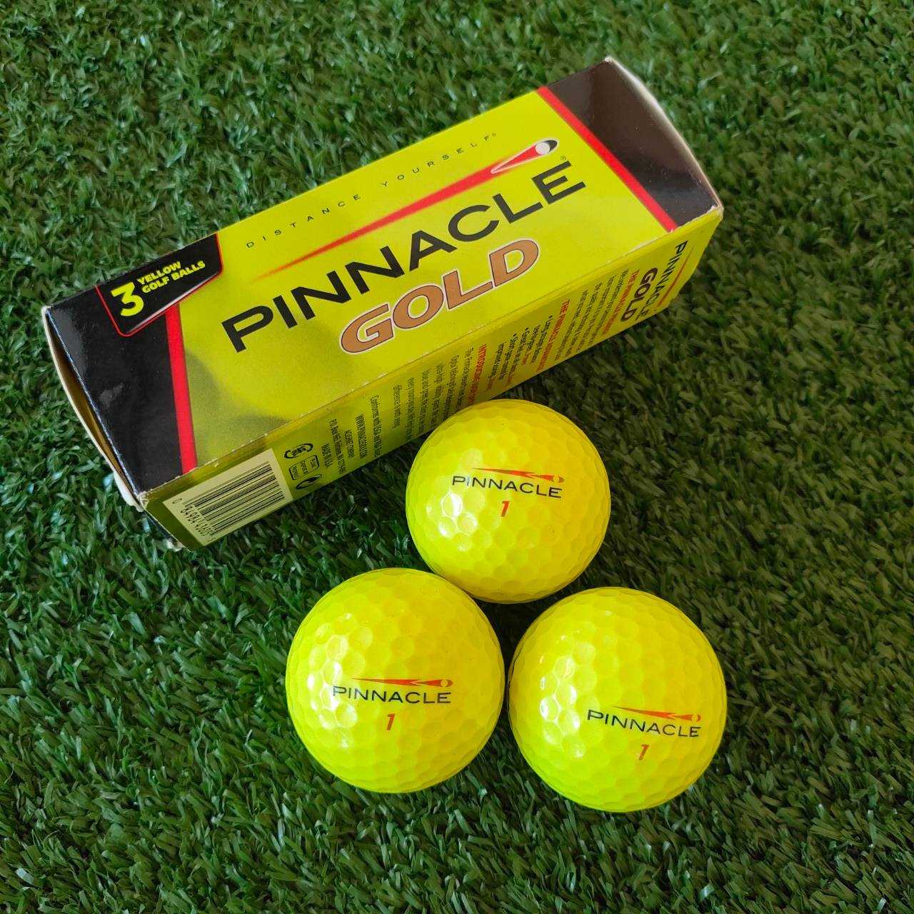 ลูกกอล์ฟ PINNACLE GOLD รุ่นพรีเมี่ยม 1 หลอด มี 3 ลูก สีเหลือง เน้นไกลจัดๆ และสปินดี ลูกใช้ตีกลางคืนดีมาก!!! ไม้กอล์ฟมือสอง ของแท้ BY NakaraLuxurious