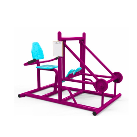 เครื่องออกกำลังกายกลางแจ้งผู้ใหญ่,บริหารขา เข่า น่อง แบบขาถีบ ลูกน้ำหนัก,ลานกีฬาอเนกประสงค์ ,สวนสาธารณะ ,เทศบาล ,หมู่บ้าน ,ผลิตในไทย ,สั่งทำตามสีที่ต้องการได้ ขนาด 100x120x100 ซม.