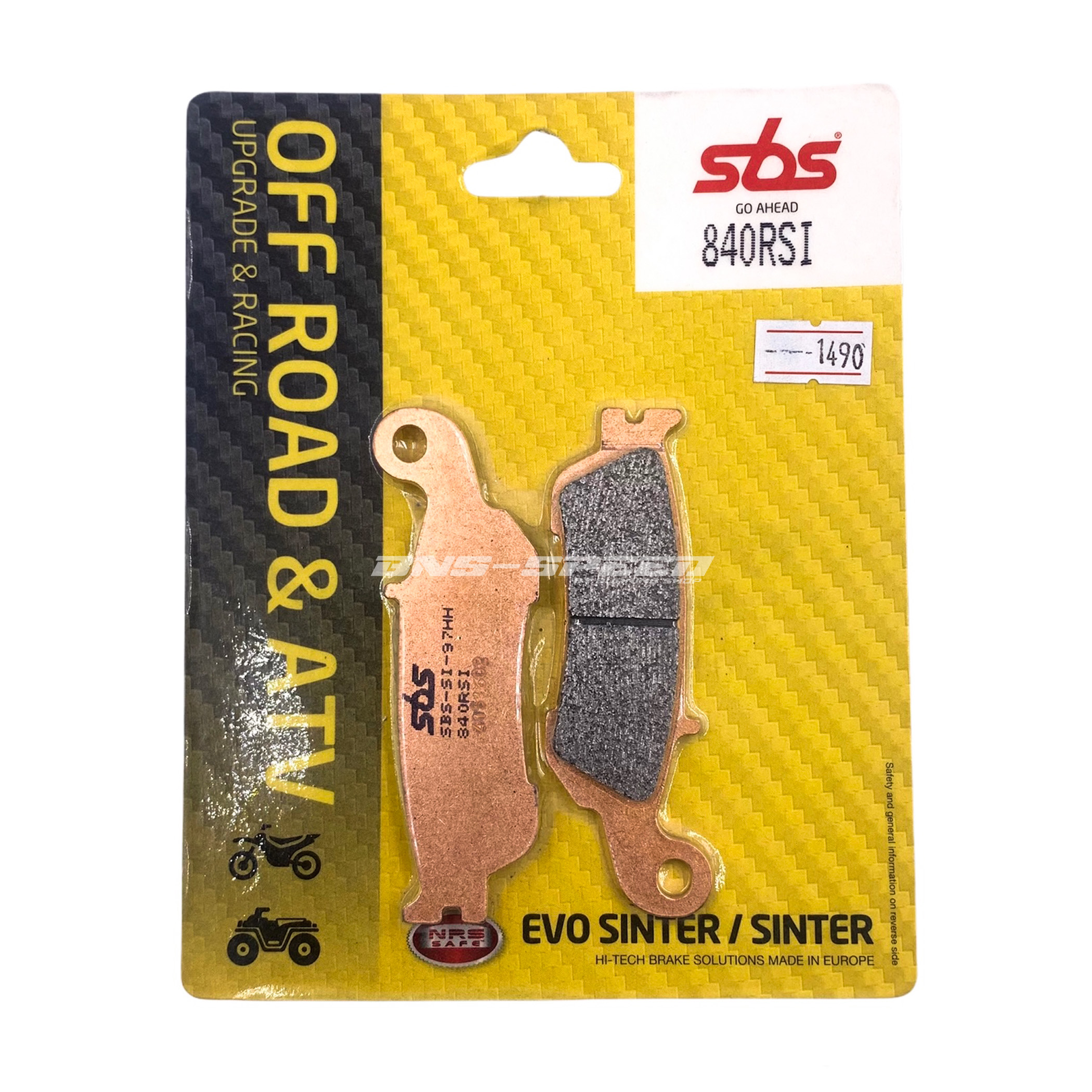 ผ้าเบรค SBS 840RSI brake pads YZ125/250/X 08-22, YZ250/450F/FX 07-22, WR250/450F 16-22
