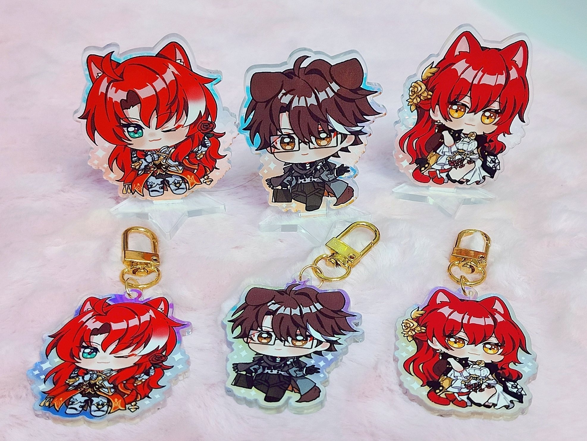 HSR Hologram Keychain & Standee & Glitter sticker