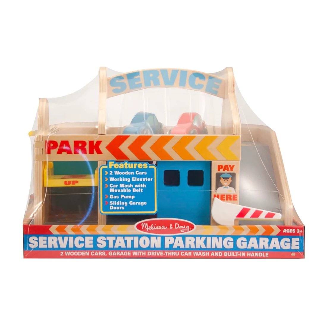 ที่จอดรถ ที่ล้างรถ Melissa & Doug Service Station Set รุ่น 9271 ของเล่นเสริมพัฒนาการเด็ก