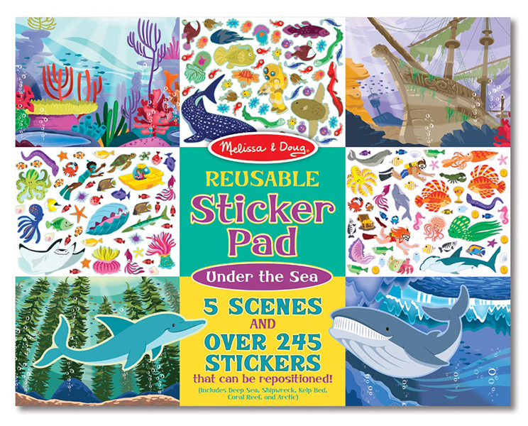 สติกเกอร์พร้อมฉาก รียูสซาเบิล เด็กชาย Reusable Sticker Pad ( 3 ชุดในเช็ท) Crafts Set E