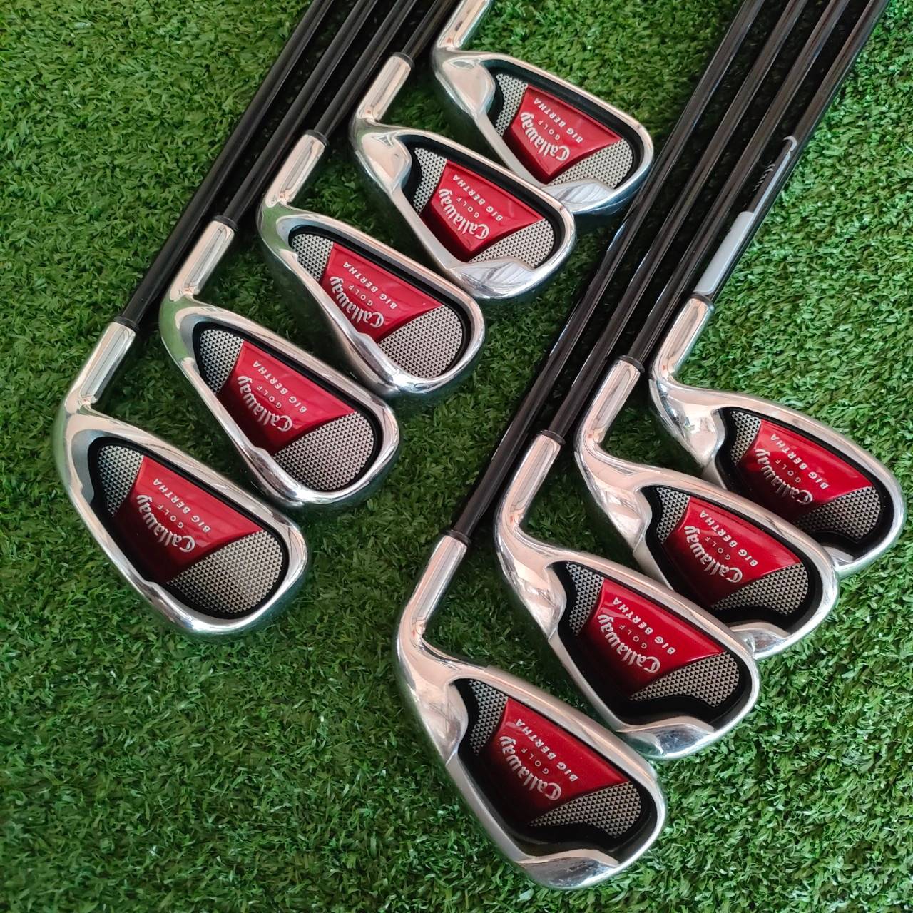 ชุดเหล็ก CALLAWAY BIGBERTHA มีเหล็ก 3-9 เเละ PW SW ก้าน CALLAWAY GOLF FLEX R ที่สุดของที่สุดแห่งความตีง่าย ไม้กอล์ฟมือสอง ของแท้ BY NakaraLuxurious