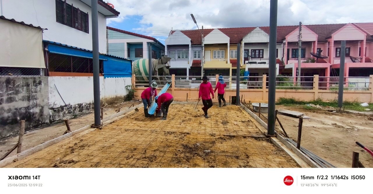 งานต่อเติมศาลาอเนกประสงค์ อบต.ปากแรต อ.บ้านโป่ง