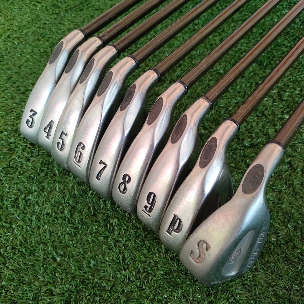 ชุดเหล็ก CALLAWAY PAT PEND USA มีเหล็ก 3-9 เเละ PW SW ก้านกราไฟต์ CALLAWAY FLEX R สภาพสวยนางฟ้า ก้านแบบเจาะทะลุ ไม้กอล์ฟมือสอง ของแท้ BY NakaraLuxurious