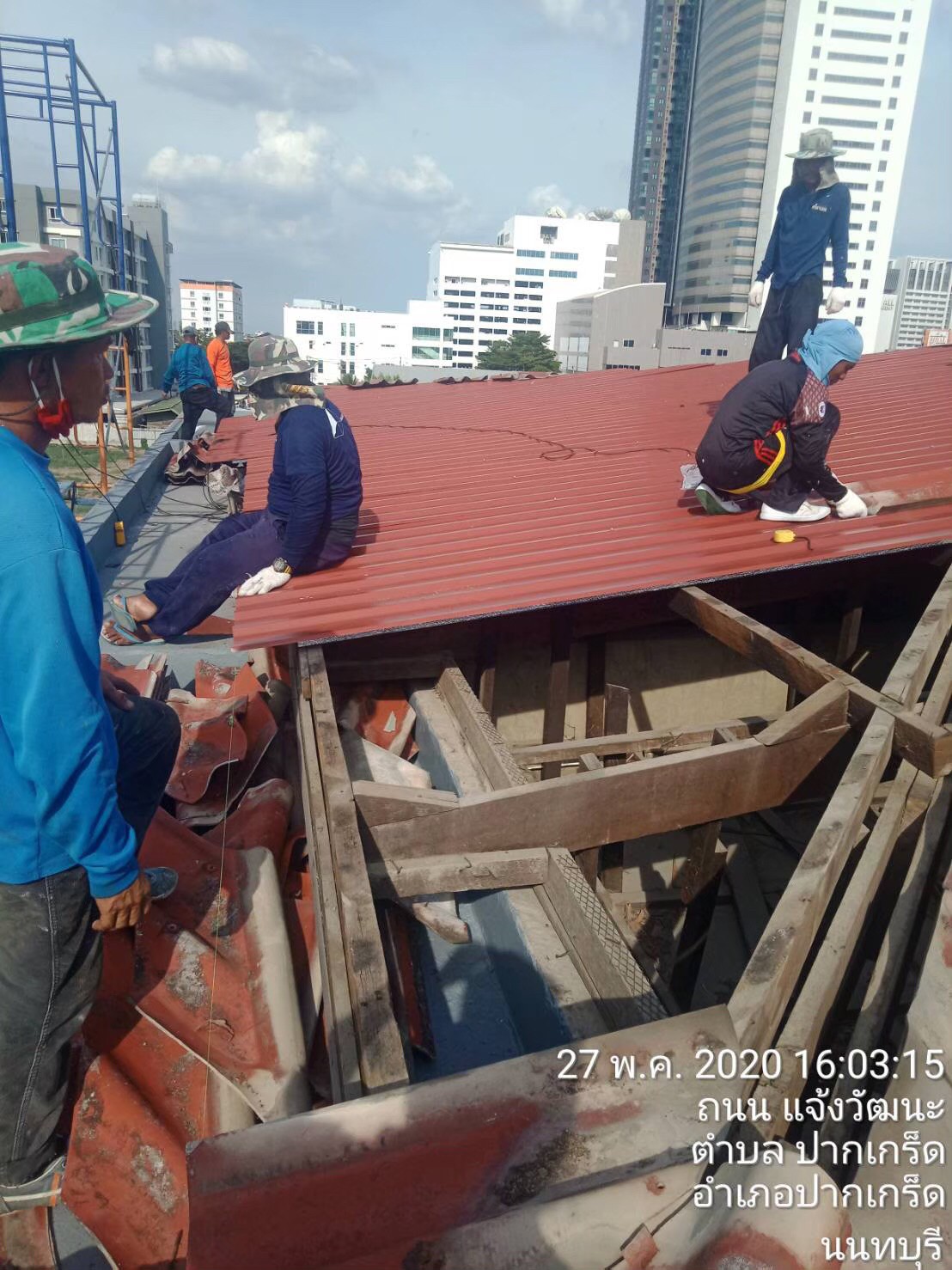 ดุริยางค์ตำรวจ(ปากเกร็ด) ปรับปรุงหลังคา,ฝ้า,เพดาน