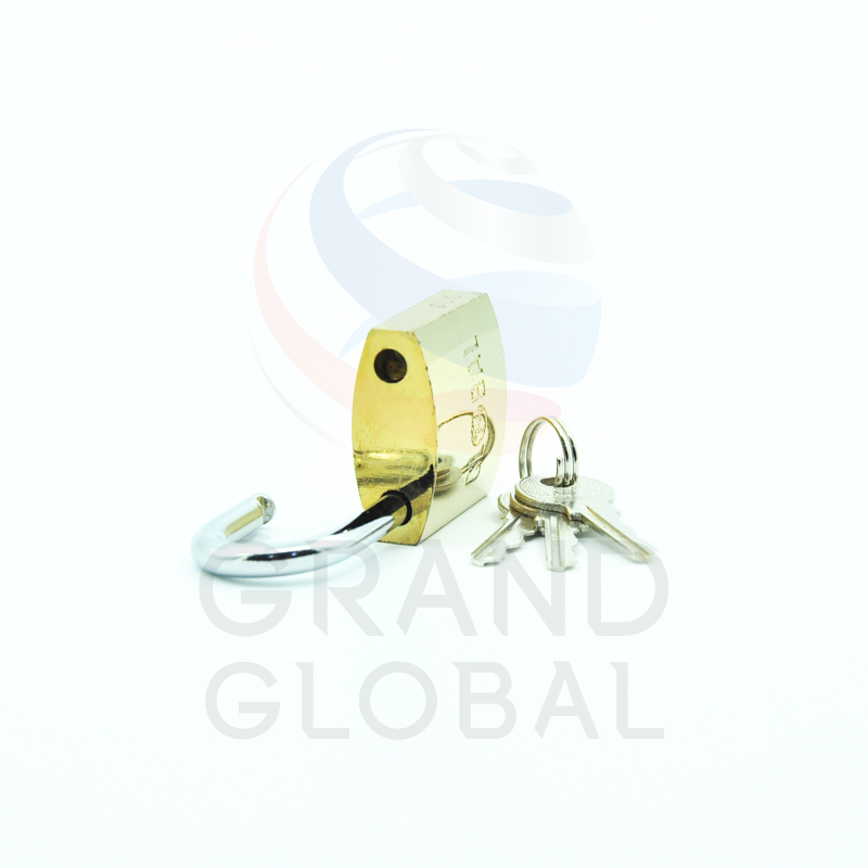 GLOBAL | แม่กุญแจทอง สปริง คอสั้น 32 มม.