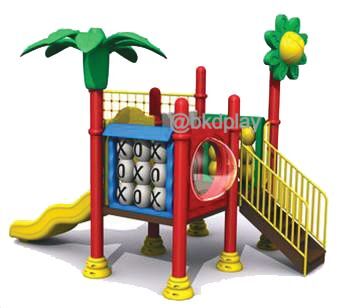 เครื่องเล่นสนามกลางแจ้ง ชุดเครื่องเล่นเด็ก BA-32 มี 1 รางสไลเดอร์, ปีนป่ายเชือก 1,ชุดเกม XO 1ชุด,ชุดต้นไม้กับดอกทานตะวัน ,ครุภัณฑ์สนามเด็กเล่น,งบสพฐ,outdoor Playground,ผลิตในไทย