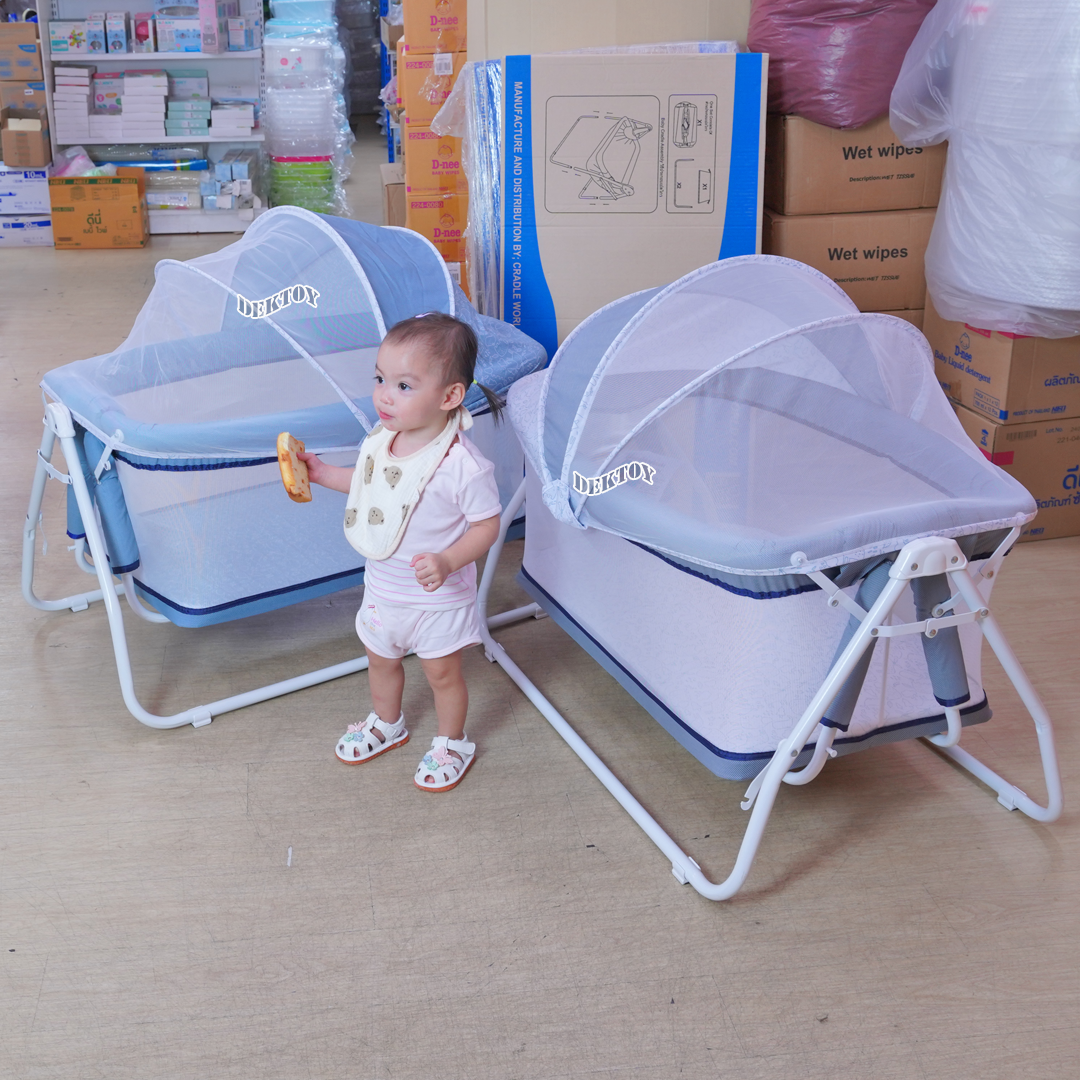 เปลเด็ก PAPA ปาป้า เปลไกวPapaขนาดเล็กปาป้า TK-03A สีฟ้า/Navy