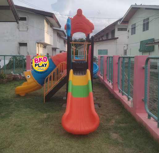 เครื่องเล่นสนามกลางแจ้ง-ในร่ม, ชุดปลาดาวหรรษา สนามเด็กเล่น ,เครื่องเล่นสนามกลางแจ้งในร่มราคาถูก, เครื่องเล่นสนามปฐมวัย, playground, outdoorplayground ครุภัณฑ์สนามเด็กเล่น, สพฐ,โครงการโรงเรียนประชารัฐ