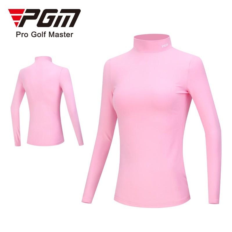 Long Sleeve Women 's Golf Shirt PGM (YF389) เสื้อกอล์ฟผู้หญิงแขนยาวคอเต่า เนื้อผ้าดี นุ่ม เย็นสบาย ไม่ร้อน ( 1 pcs. )
