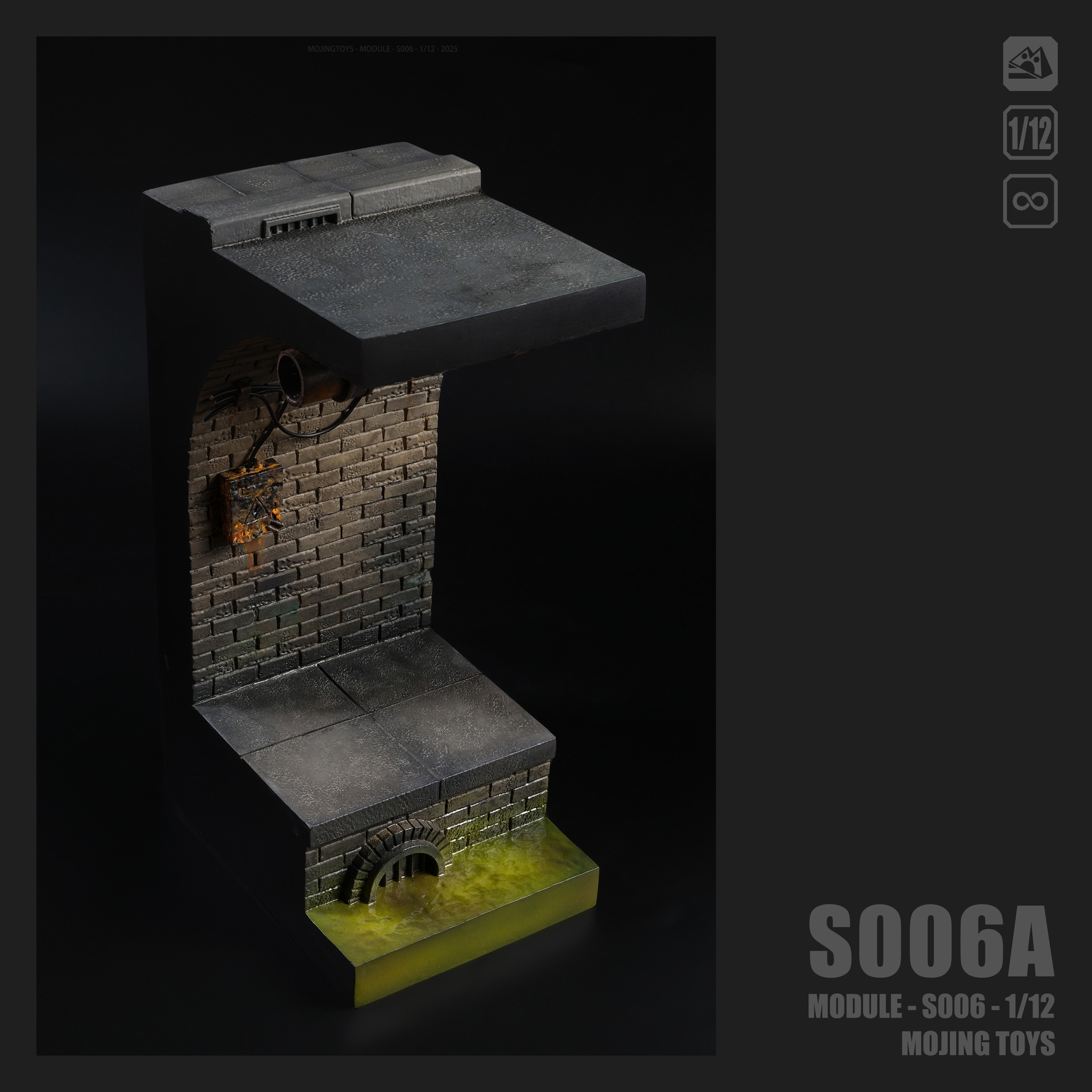 [สั่งจอง]mOjingToys 1/12 : Module Series American Comic Sewer Scene Taupe