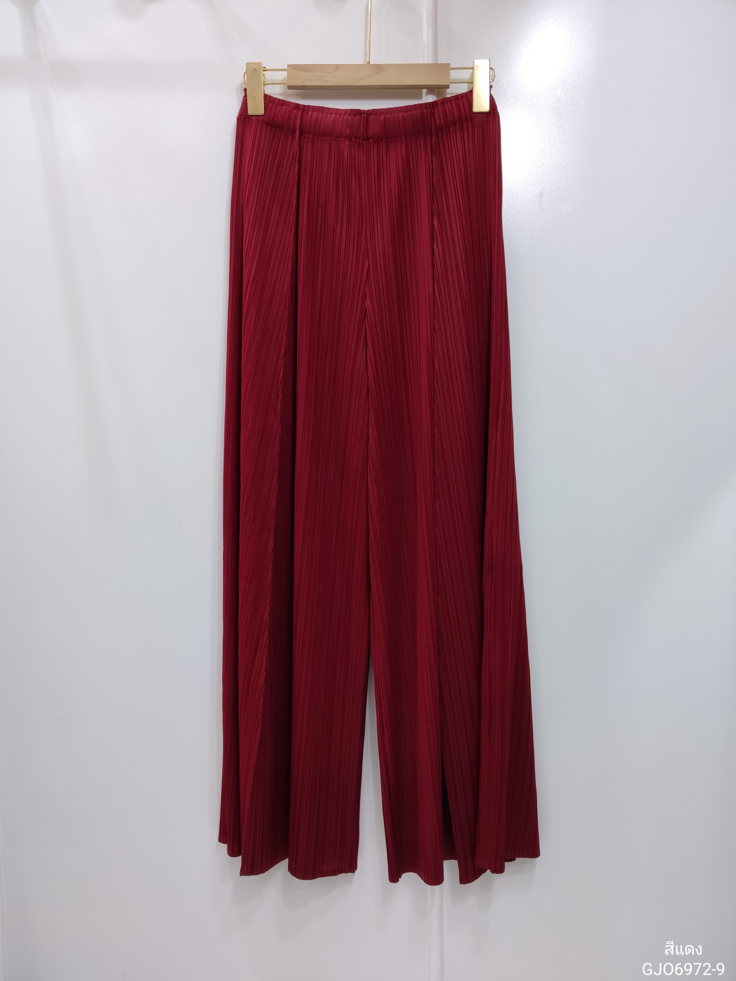 ยาว37.5"นิ้ว! 2MUAY กางเกงผู้หญิง กางเกงพลีทคุณภาพ รุ่น GJO6972 WIDE LEG PLEAT PANT FREE SIZE