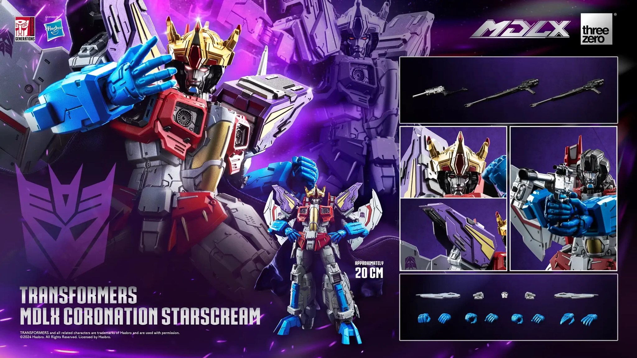 [สั่งจอง]Threezero 3Z08320W0 : Transformers - MDLX Coronation Starscream (20Cm)