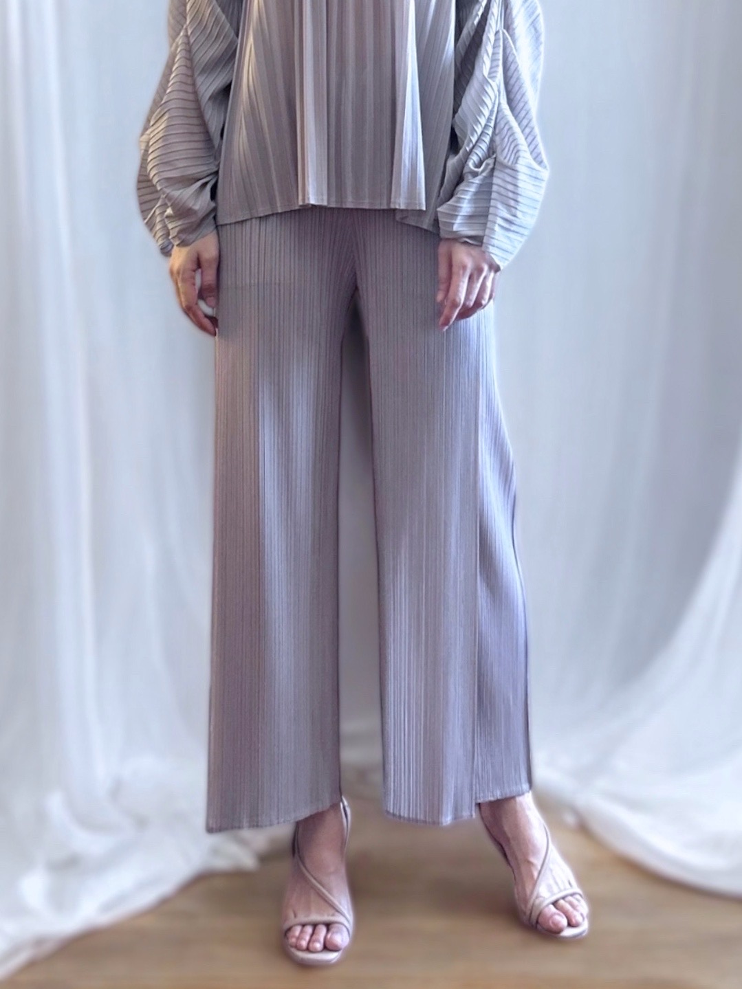เพิ่มสีใหม่ ยาว37นิ้ว! 2MUAY รุ่น GJO7271 กางเกงอัดพลีทงานคุณภาพ BAT STRAIGHT LAYER PLEATED PANTS 18สี FREE SIZE
