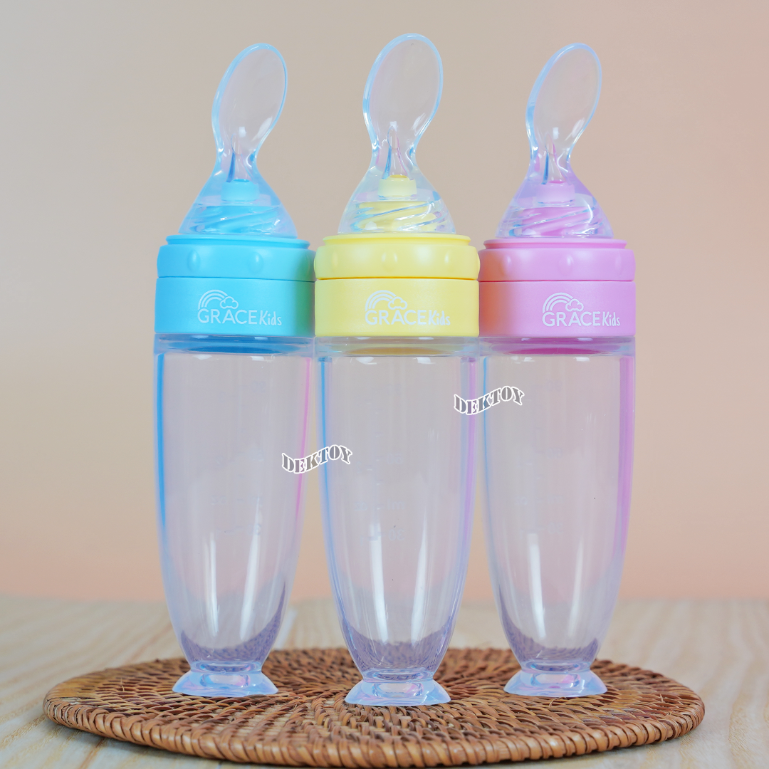 Gracekids เกรซคิดส์ ขวดป้อนอาหารเหลวซิลิโคนบีบได้3ออนซ์