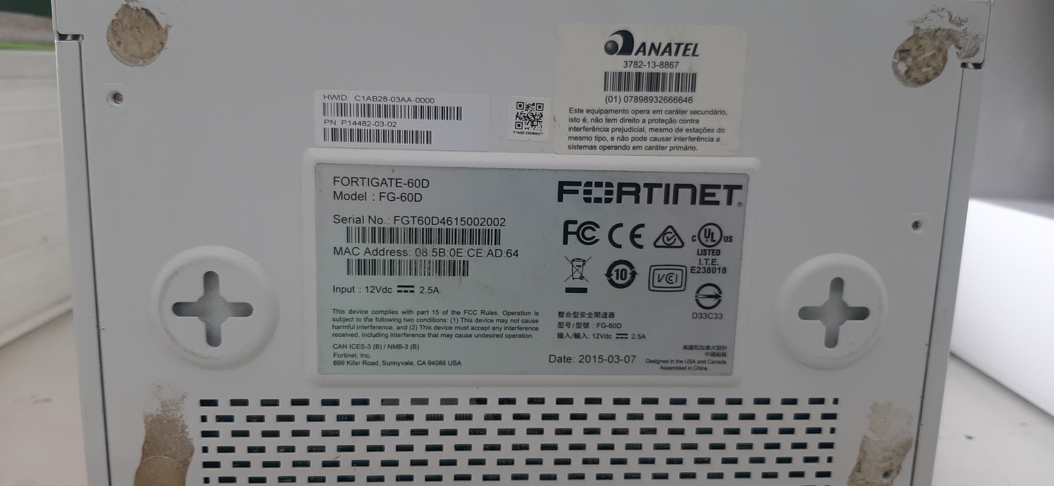 Fortinet FortiGate 60D มือสอง มีประกันร้าน ดูแลดี