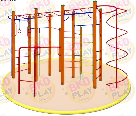 เครื่องเล่นสนามเหล็ก บาร์โหนปีนป่าย รุ่น BKD-EDC-107 ของเล่นสนาม ครุภัณฑ์สนามเด็กเล่น, สพฐ,โครงการโรงเรียนประชารัฐ เครื่องเล่นสนามกลางแจ้ง-ในร่ม โรงงานผลิตในไทย
