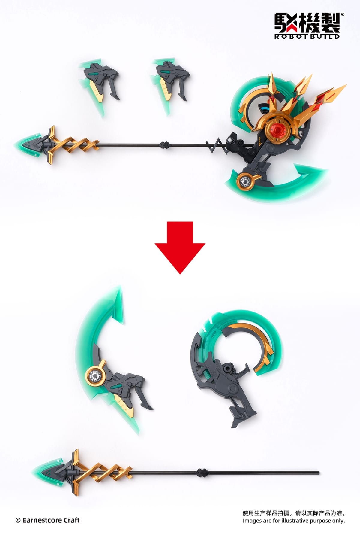 [สั่งจอง]Earnestcore Craft : Robot Build RB-12ah - Anubis & Horus Transformation Package