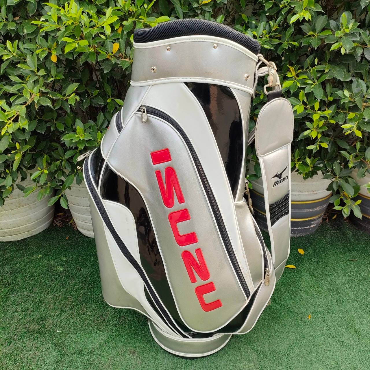 ถุงกอล์ฟ MIZUNO ISUZU มือสอง ถุง MIZUNO TOUR ใบใหญ่ สวยมากๆ 9 นิ้ว หนังแก้ว