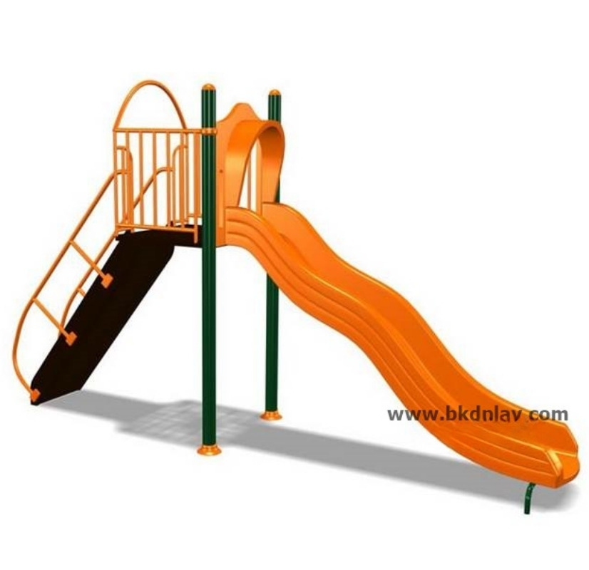 รางสไลเดอร์เดี่ยวพร้อมบันได สระน้ำ สำหรับวางขอบสระน้ำ หรือสนามเด็กเล่น เครื่องเล่นสนามเหล็ก เครื่องเล่นสนามกลางแจ้ง ผลิตในไทย ขนาด80x360x180 ซม.