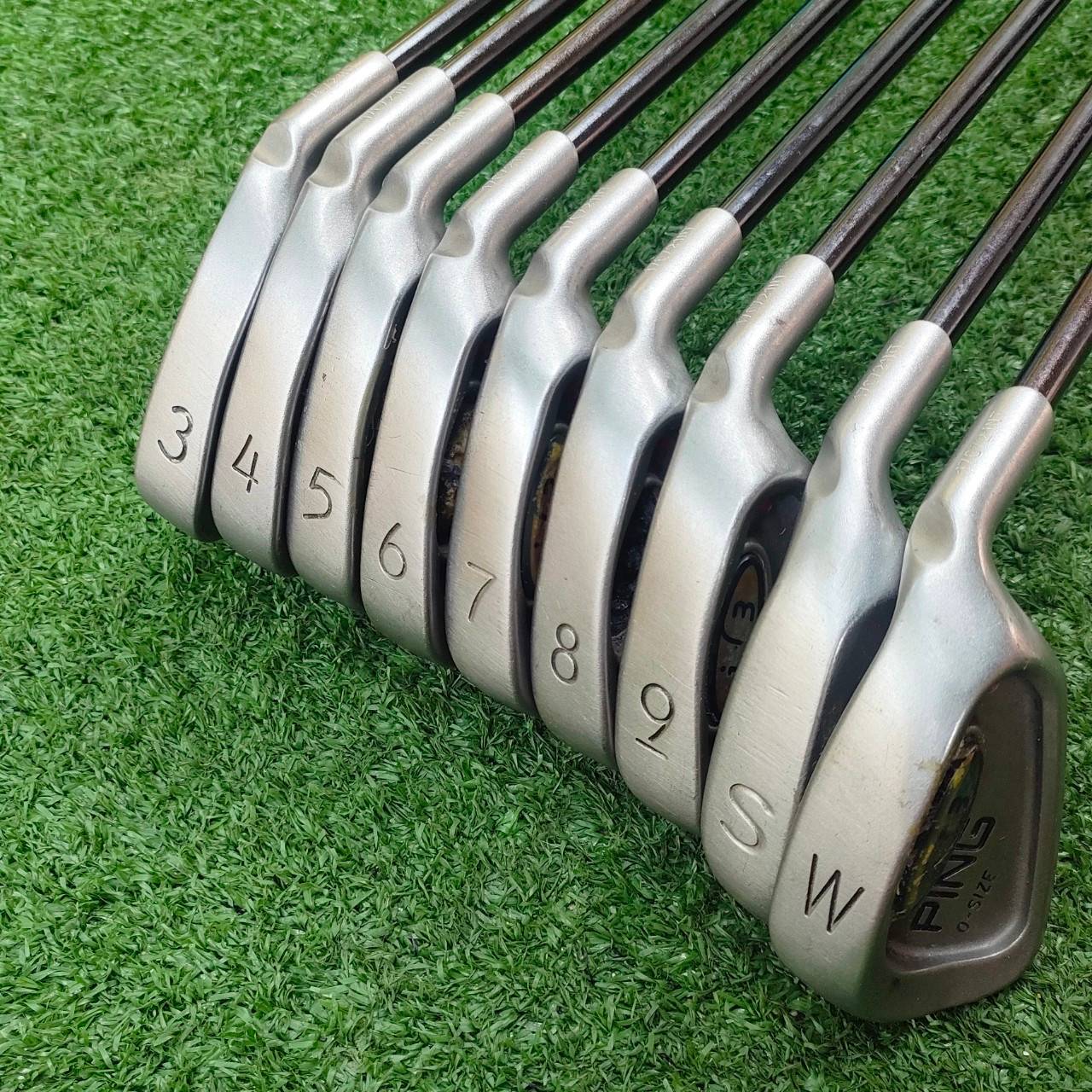 ชุดเหล็ก PING i/3 O-SIZE มีเหล็ก 3-9 เเละ SW W ก้าน PING 350 SERIES FLEX R *สติ๊กเกอร์ด้านหลังหลุดหลายตัว* ไม้กอล์ฟพรีเมี่ยมมือสอง By NakaraLuxurious