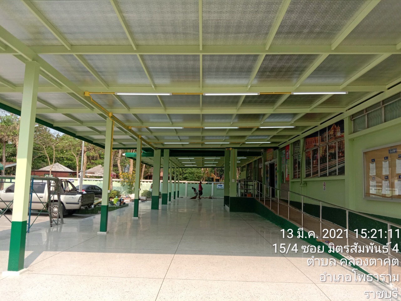 สร้างหลังคา&ทางเดินกรมที่ดิน สาขาโพธาราม(ราชบุรี)