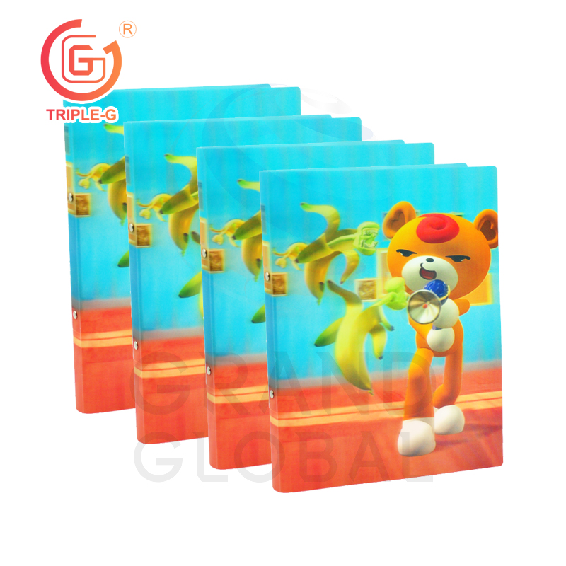 Triple-G แฟ้มใส่เอกสารขนาด A4 ลายแฟนซี 3มิติ แบบสันห่วง แพ๊ค 4 ชิ้น