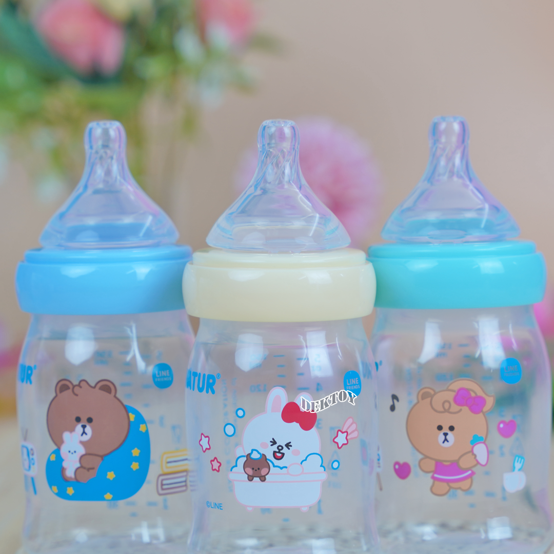 Natur เนเจอร์ จุกนมคอกว้าง เนเจอร์สมาร์ท จุกนิ่มหลายรู แพ็ค3ชิ้น