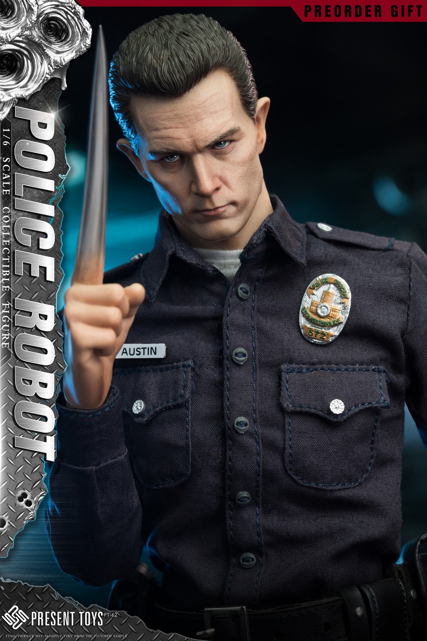 [พร้อมส่ง] PRESENT TOYS PT-sp62 1/6 ：Police Robot T1000 (กล่องใหญ่+กล่องเล็ก)