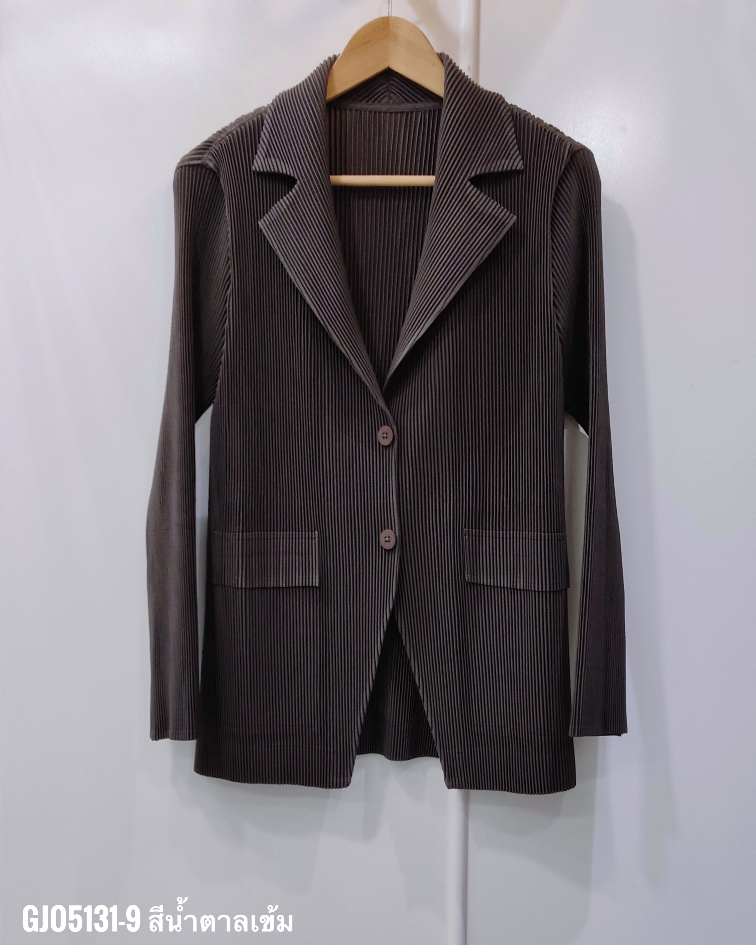 เพิ่มสีใหม่!! 2MUAY รุ่น GJO5131-9 เสื้อคลุมพลีทคุณภาพ THICK V NECK LONG SLEEVE PLEATED CARDIGAN 10 สี FREE SIZE