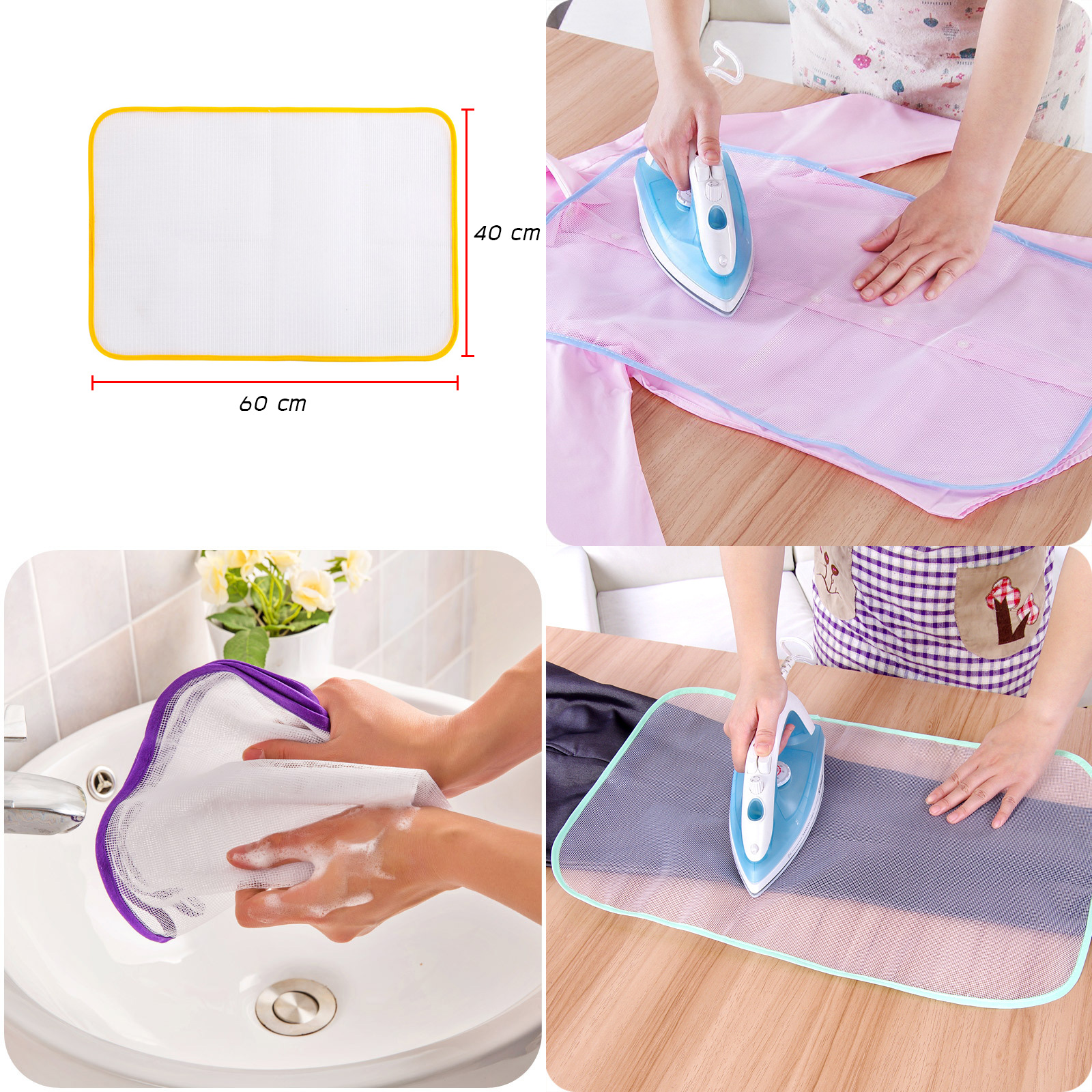 แผ่นรองรีด ป้องกันผ้าขึ้นเงา ขนาด40x60cm ทนความร้อนสูง ป้องกันเตารีดสัมผัสกับเนื้อผ้าโดยตรง