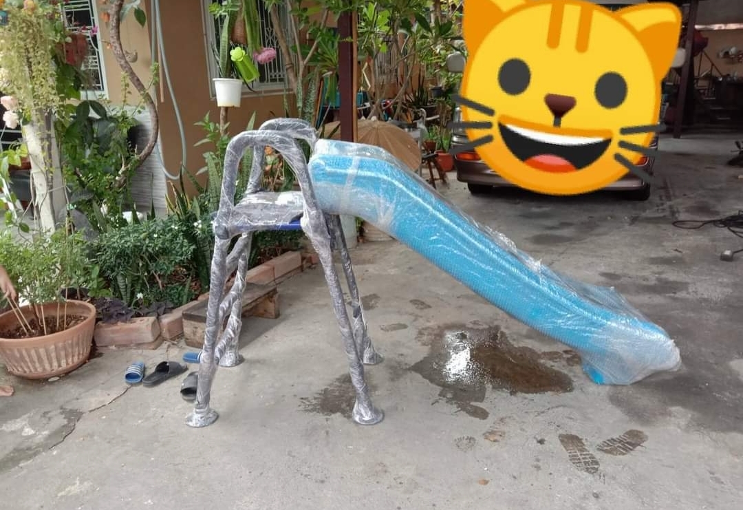 ส่งฟรี สไลเดอร์โครงเหล็ก สไลเดอร์สูง70ซม. , รางสไลเดอร์สนามเด็กเล่น ขอบสระน้ำ กระดานลื่นนำเข้า, ของเล่นสนาม, เครื่องเล่นสนามกลางแจ้ง พร้อมส่ง